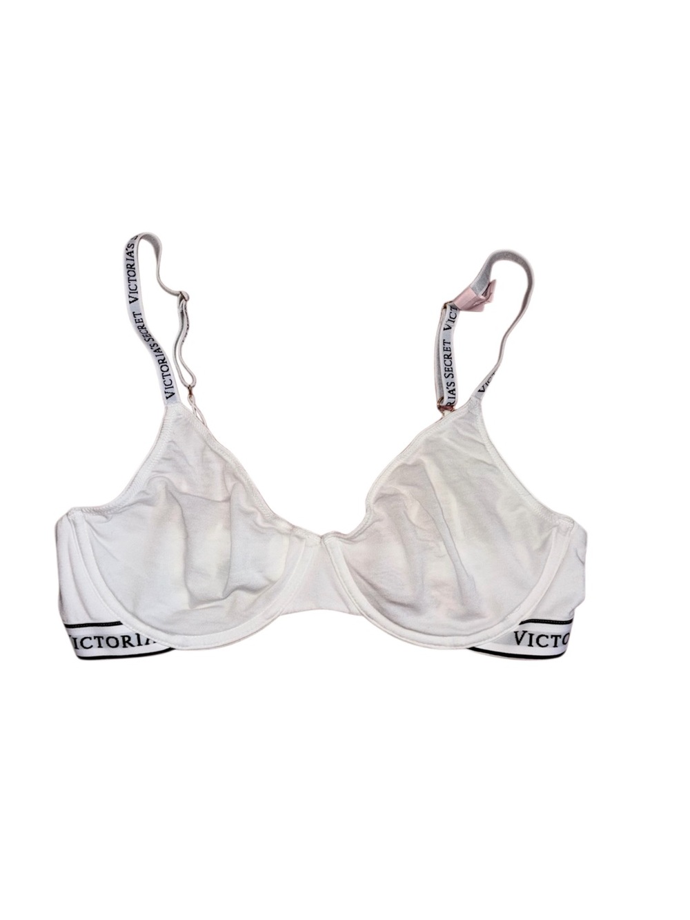 Victoria's Secret White Logo Underwire Bra
